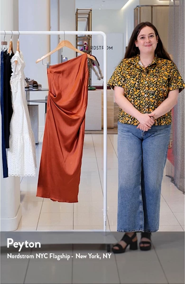 Luella One-Shoulder Satin Slipdress, sales video thumbnail