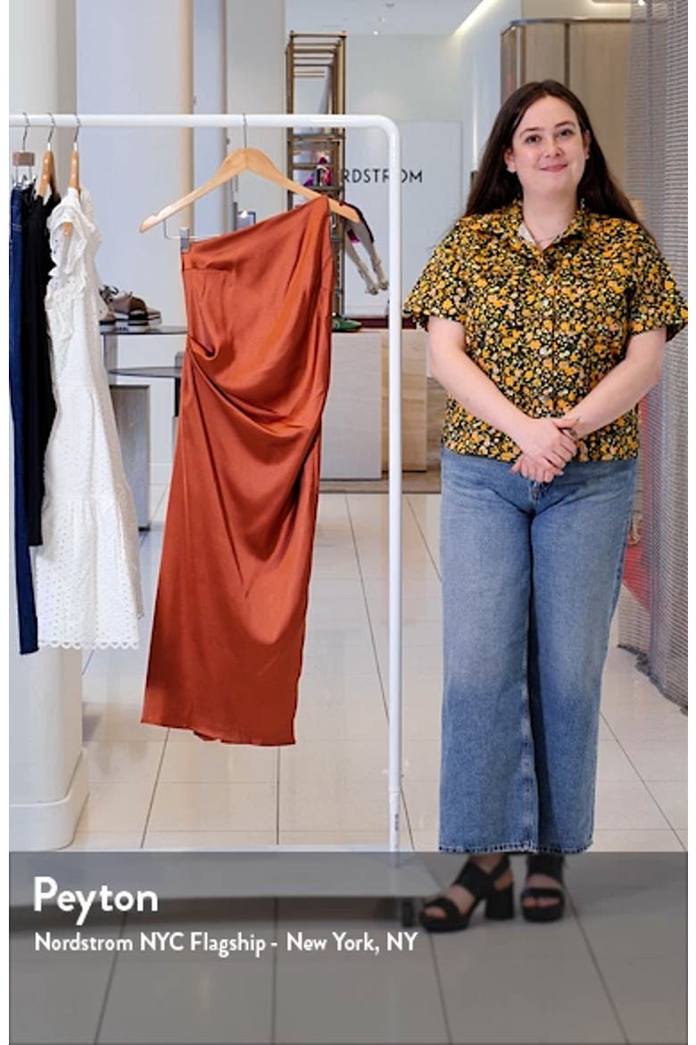 Luella One-Shoulder Satin Slipdress video