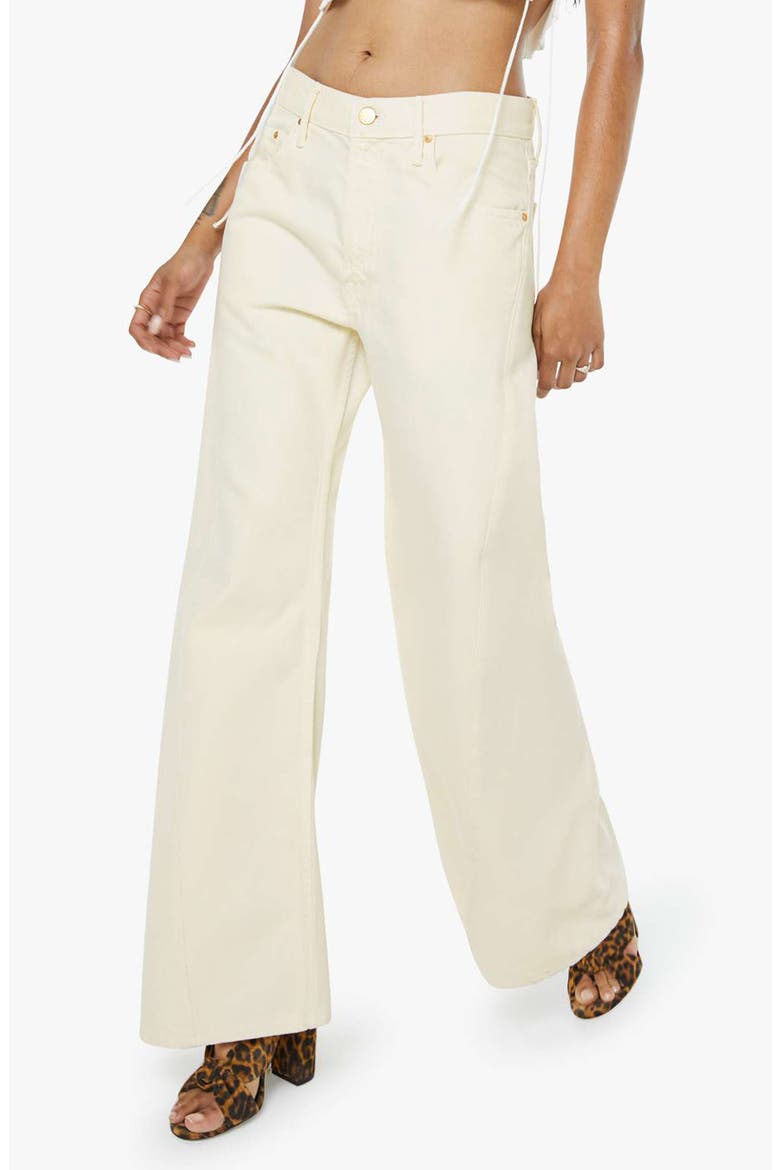 Lil Lemon Twist Sneak High Waist Flare Leg Jeans, Alternate, color, NATURAL