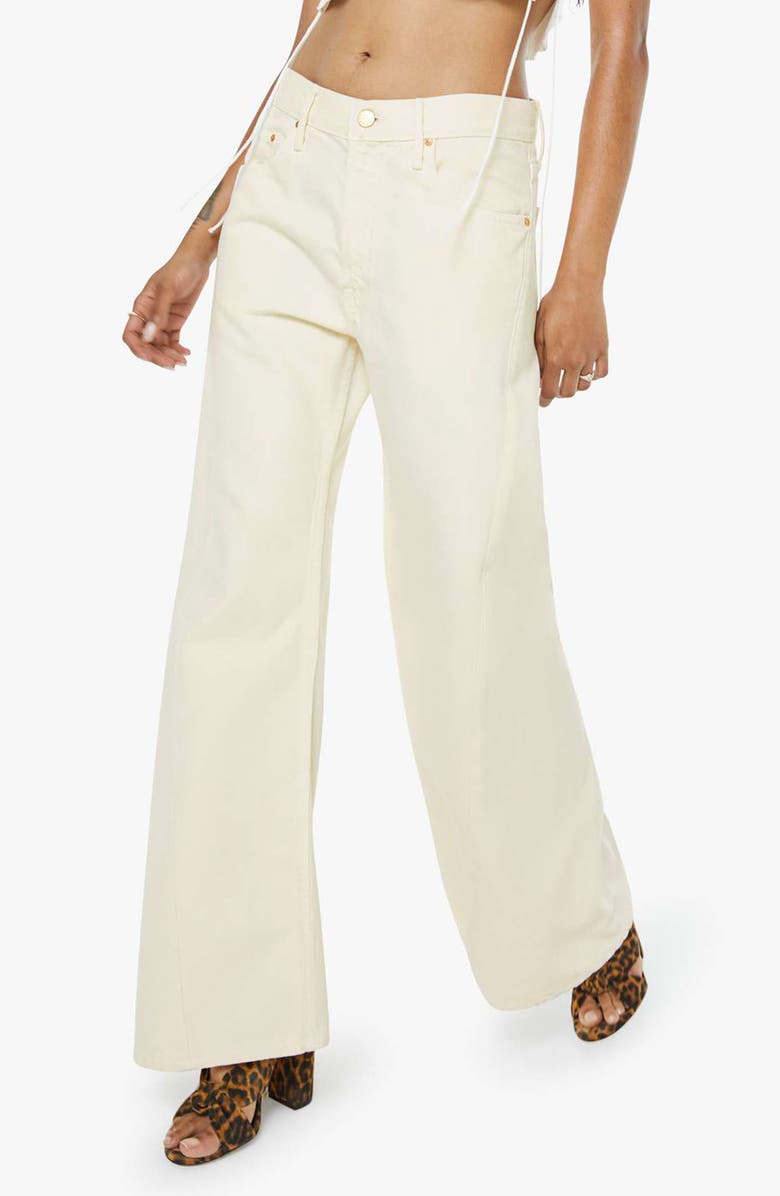 MOTHER Lil Lemon Twist Sneak High Waist Flare Leg Jeans, Alternate, color, Natural