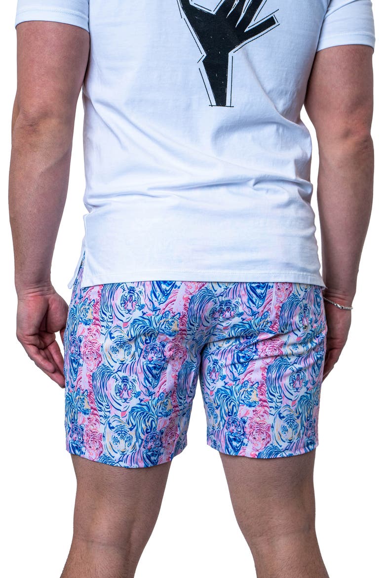 Swim Lion Fadedtigers Navyblue Swim Trunks, Alternate, color, BLUE