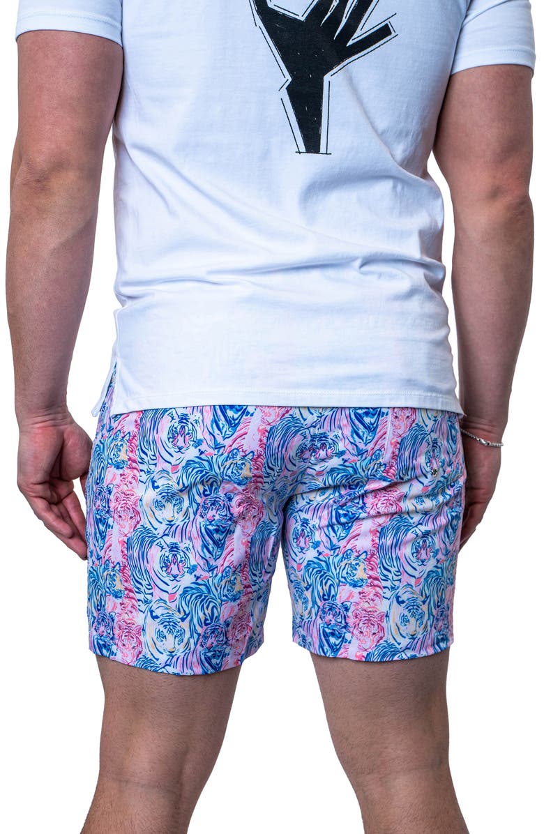 Maceoo Swim Lion Fadedtigers Navyblue Swim Trunks, Alternate, color, Blue