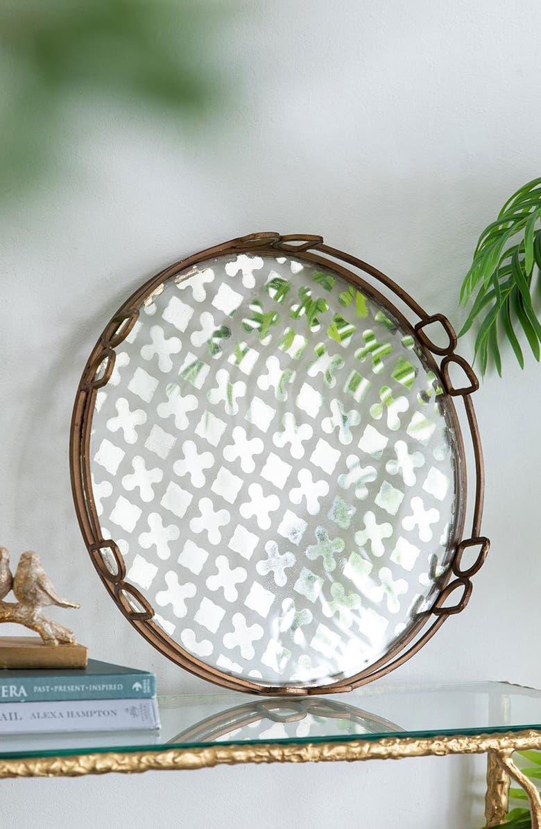 A & B Home Valentina Decorative Tray, Alternate, color, Gold