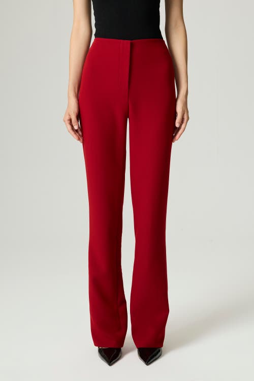 Nocturne Tailored Bootcut Trousers In Red