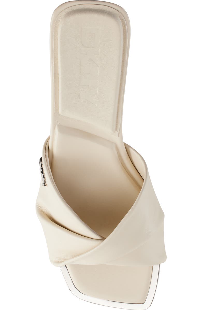 DKNY Twist Strap Kitten Heel Sandal, Alternate, color, Bone