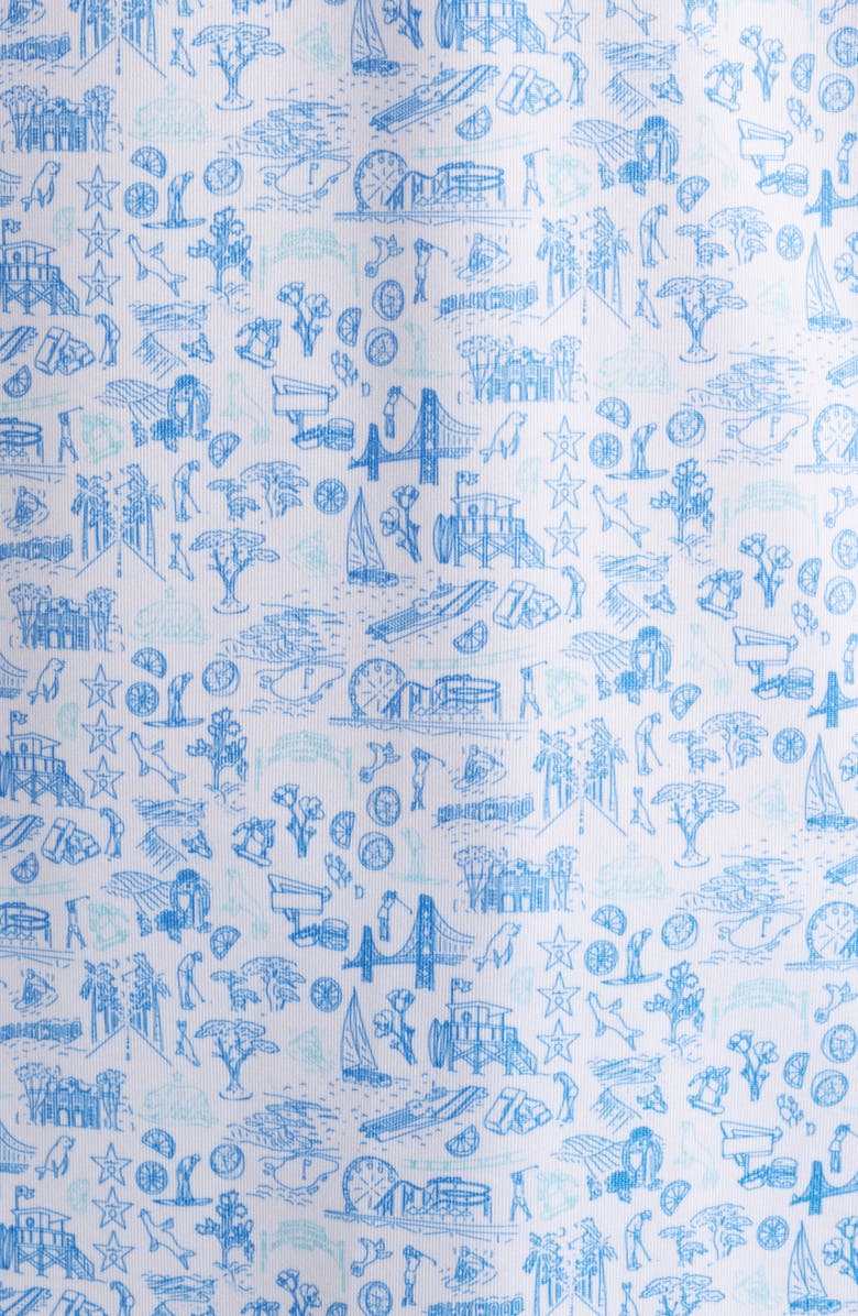 johnnie-O Jo 20th Travel Print PREP-FORMANCE Golf Polo, Alternate, color, Palisades Blue