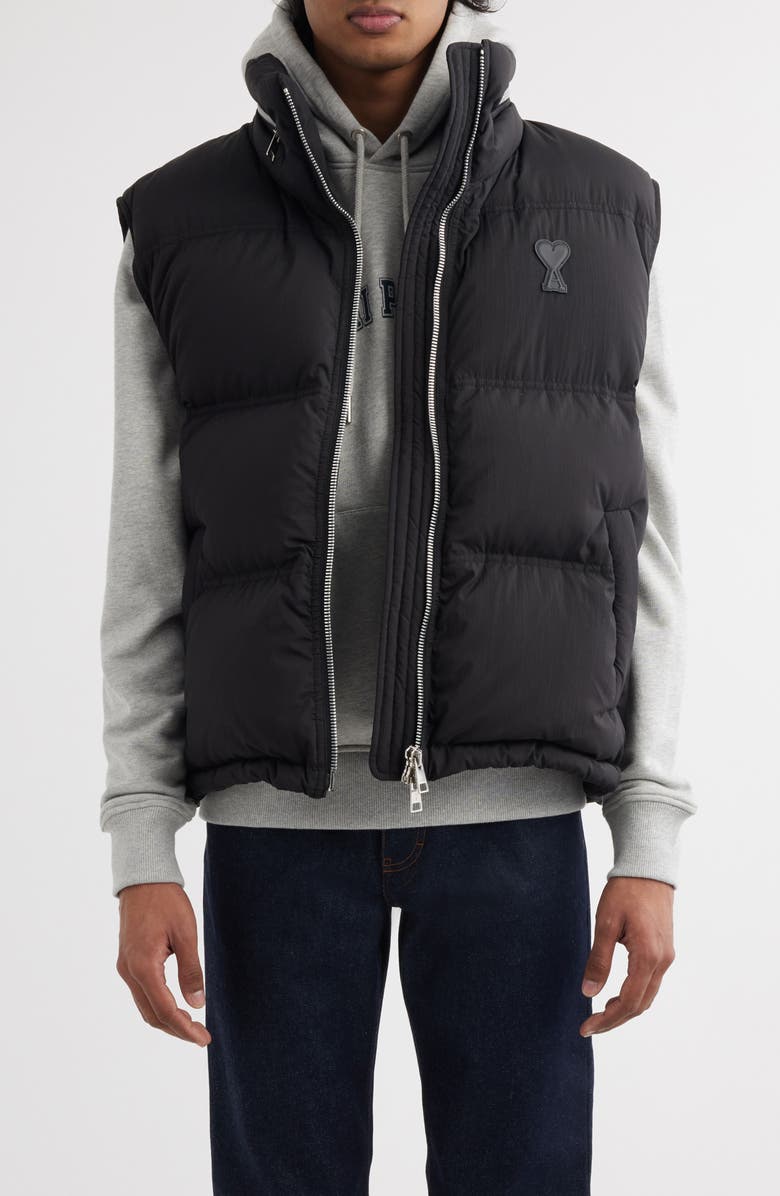 AMI PARIS Ami de Coeur Puffer Vest, Main, color, 