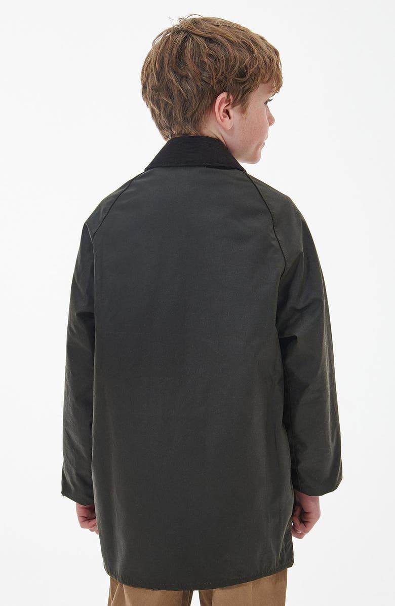 Barbour Kids' Beaufort Water Resistant Waxed Jacket, Alternate, color, 