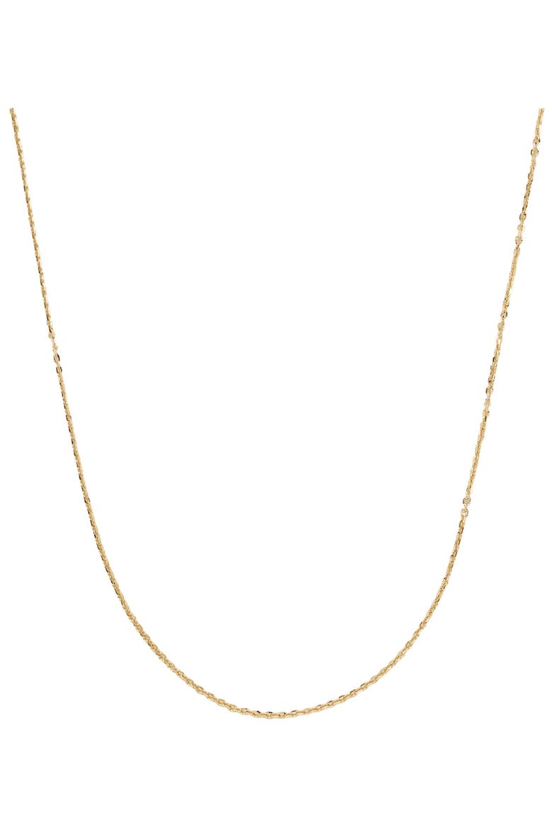 14k Adjustable Flat Cable Chain, Main, color, 14k Solid Gold
