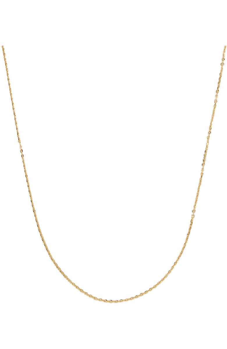 MADE BY MARY 14k Adjustable Flat Cable Chain, Main, color, 14K Solid Gold