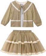 Sweet Cactus Lace & Tulle Skirt Set