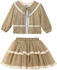 Sweet Cactus Lace & Tulle Skirt Set