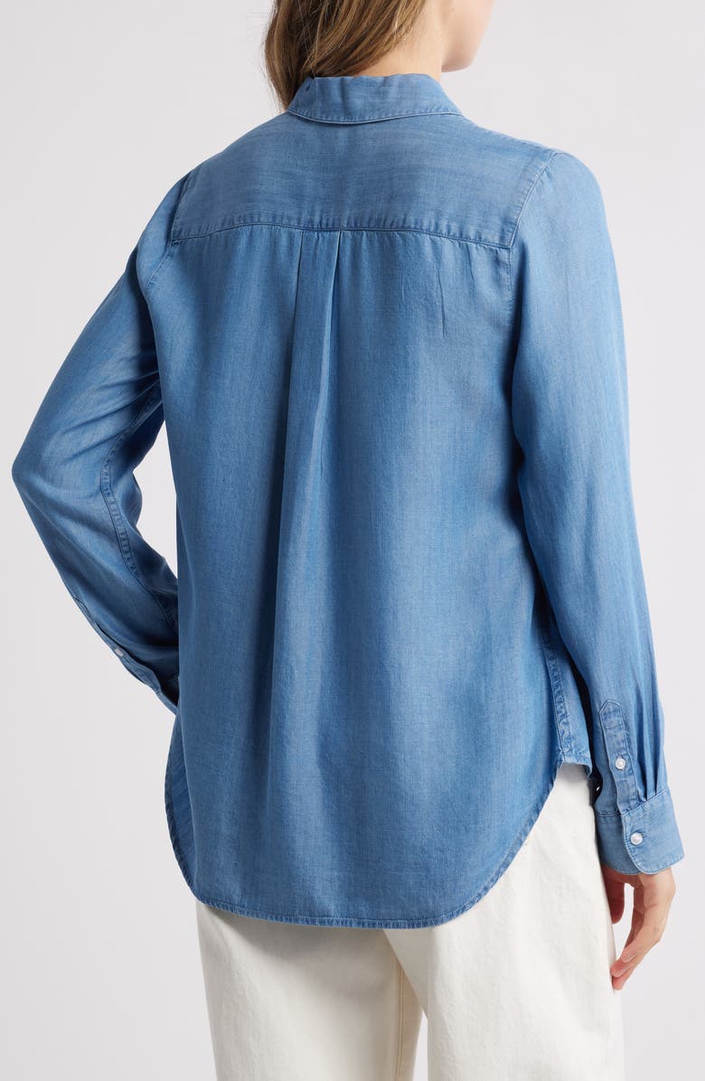 Caslon<sup>®</sup> Chambray Button-Up Shirt, Alternate, color, Medium Wash