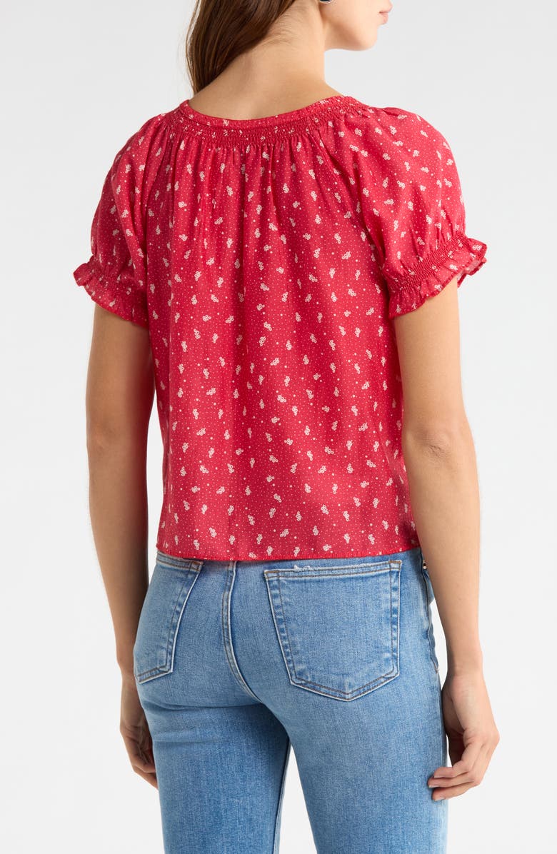 Re/Done Katie Bandana Print Cotton & Silk Top, Alternate, color, Bandana