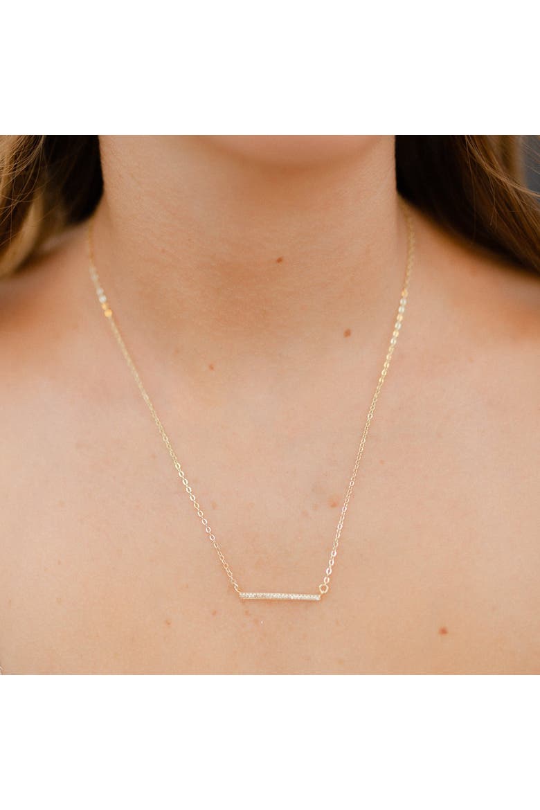 Golden Bar Minimalist Necklace, Alternate, color, Gold