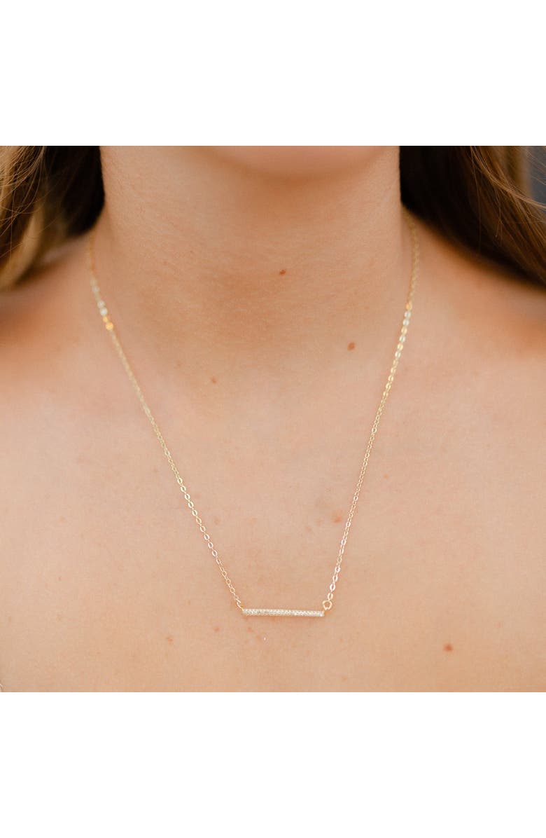 Ivy & Pearl Co. Golden Bar Minimalist Necklace, Alternate, color, Gold