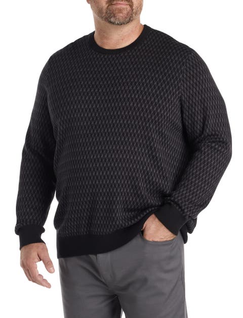Big & Tall Textured Crewneck Sweater