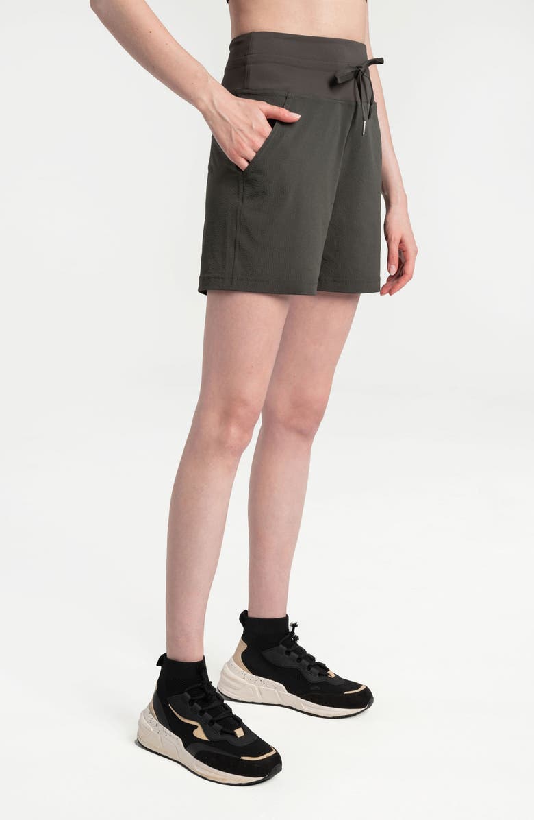 Lole Momentum Drawstring Shorts, Alternate, color, Olive