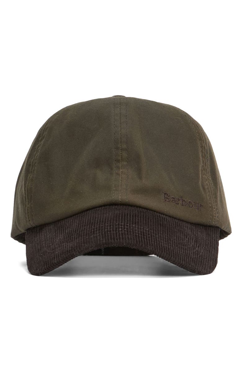 Barbour Ashby Adjustable Cotton Baseball Cap, Alternate, color, Olive/ Brown