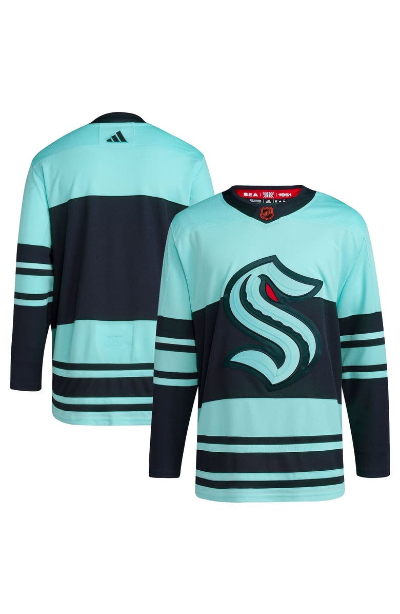 adidas Men's adidas Teal Seattle Kraken Reverse Retro 2.0 Authentic Blank Jersey, Main, color, 