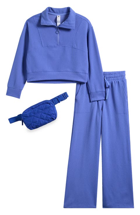 Kids' Scuba Knit Pullover, Pants & Belt Bag Set