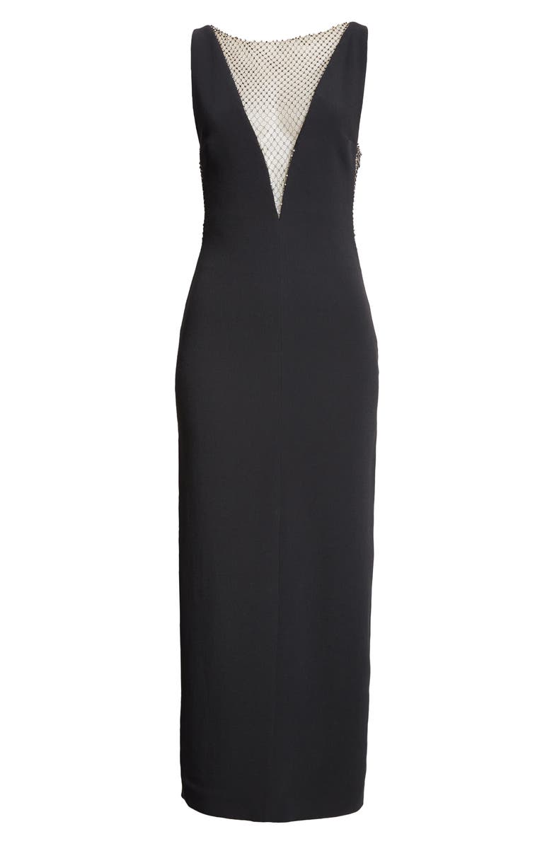 Stella McCartney Crystal Mesh Sleeveless Gown, Alternate, color, 