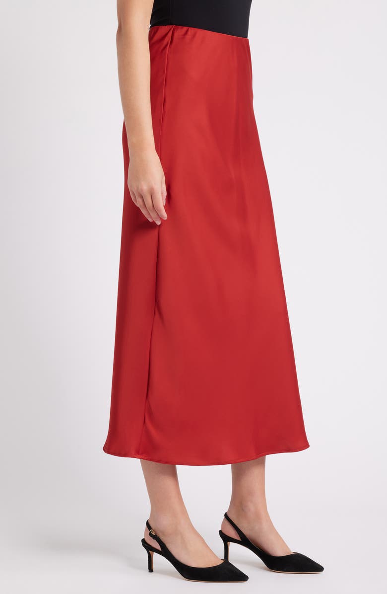 Tahari ASL Bias Satin Maxi Skirt, Alternate, color, 