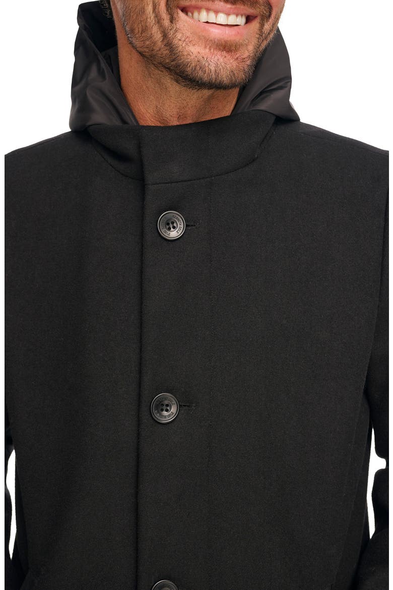 Men's Wool Car Coat, Alternate, color, BLACK