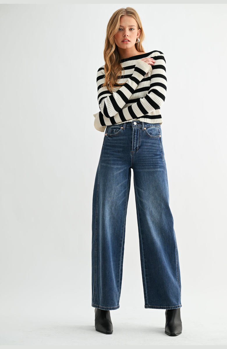 Jemina Denim High Rise Balloon Pant, Alternate, color, Indigo