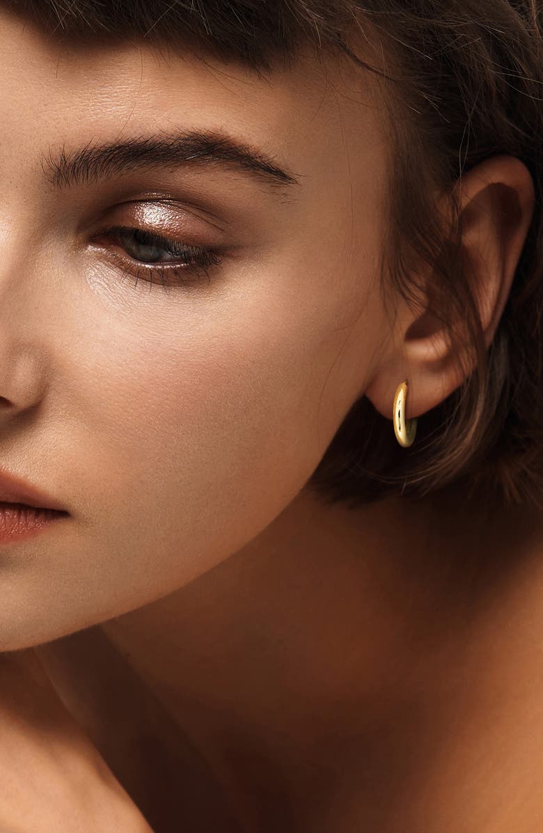 DELMAR 14K Gold 17.7mm Hoop Earrings, Alternate, color, Gold