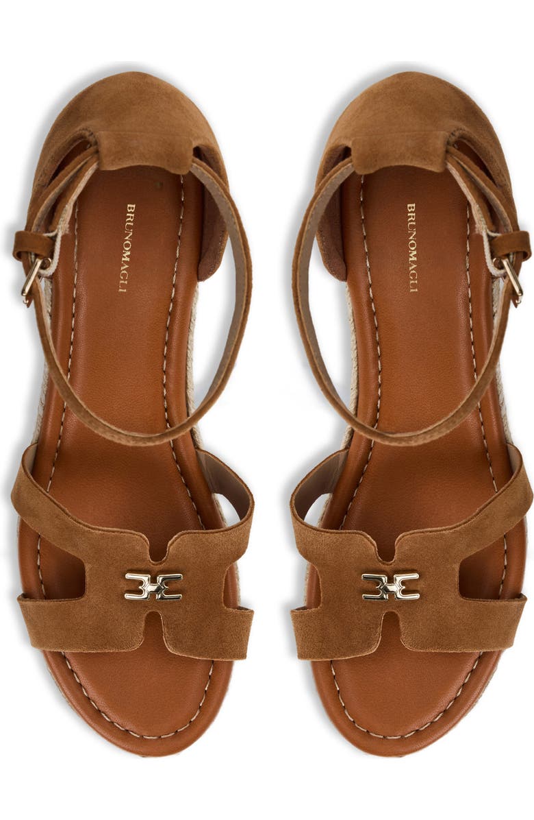 Bruno Magli Dina Ankle Strap Wedge Sandal, Alternate, color,