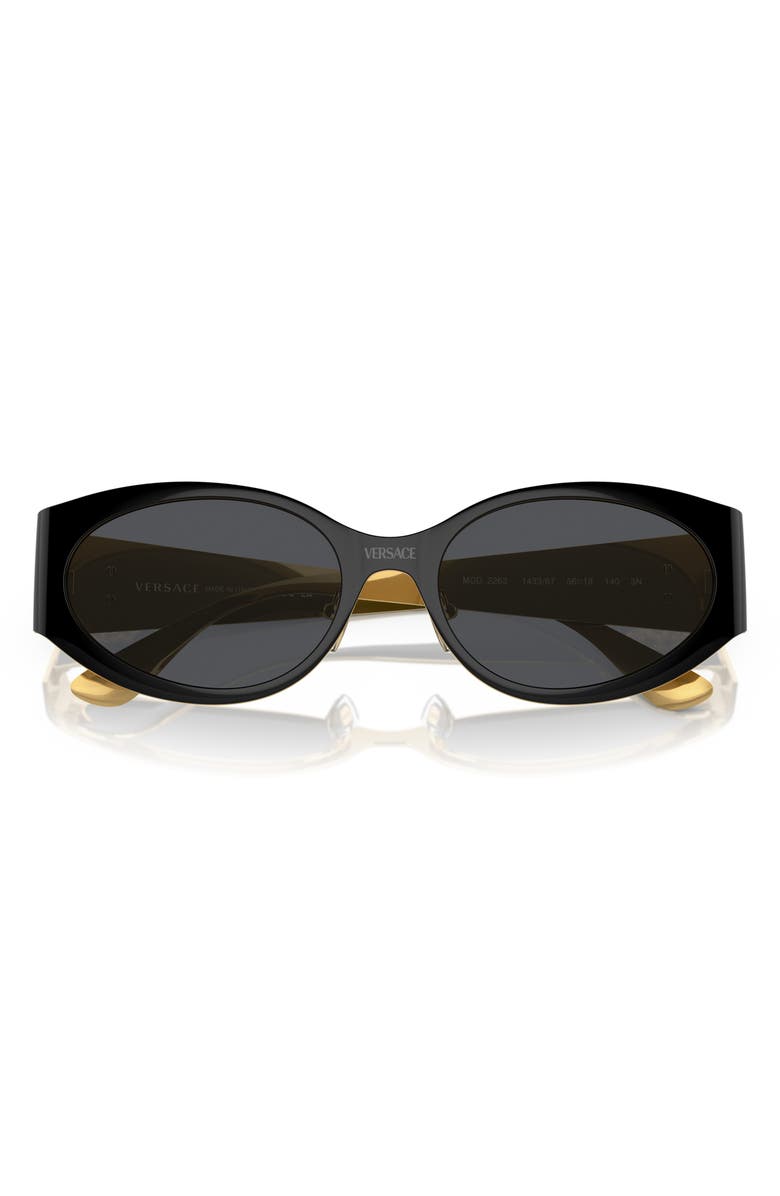 Versace 56mm Oval Sunglasses, Alternate, color,