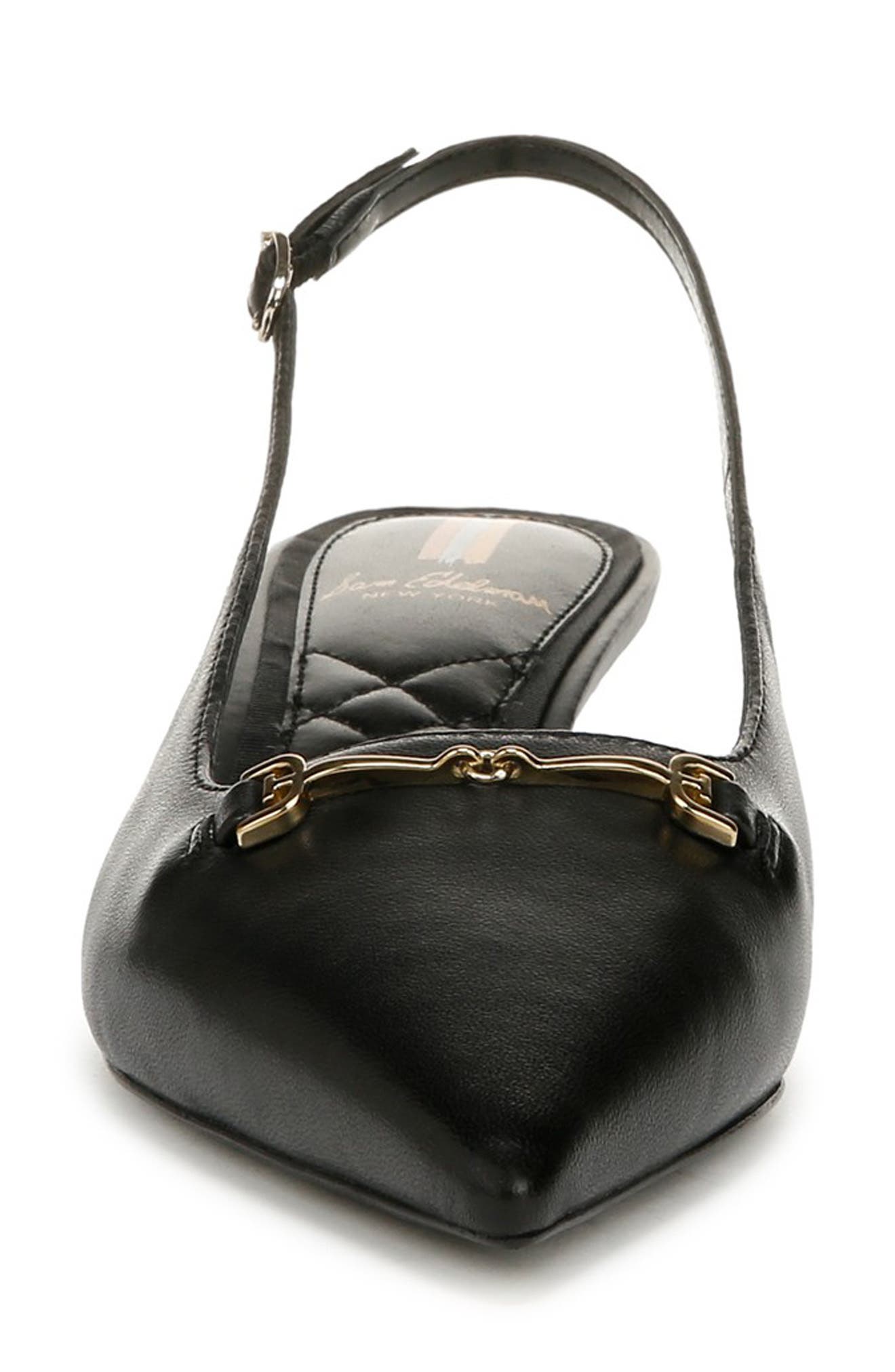 Sam Edelman Farrah Kitten Heel Pointed Toe Slingback Pump, Alternate, color, Black