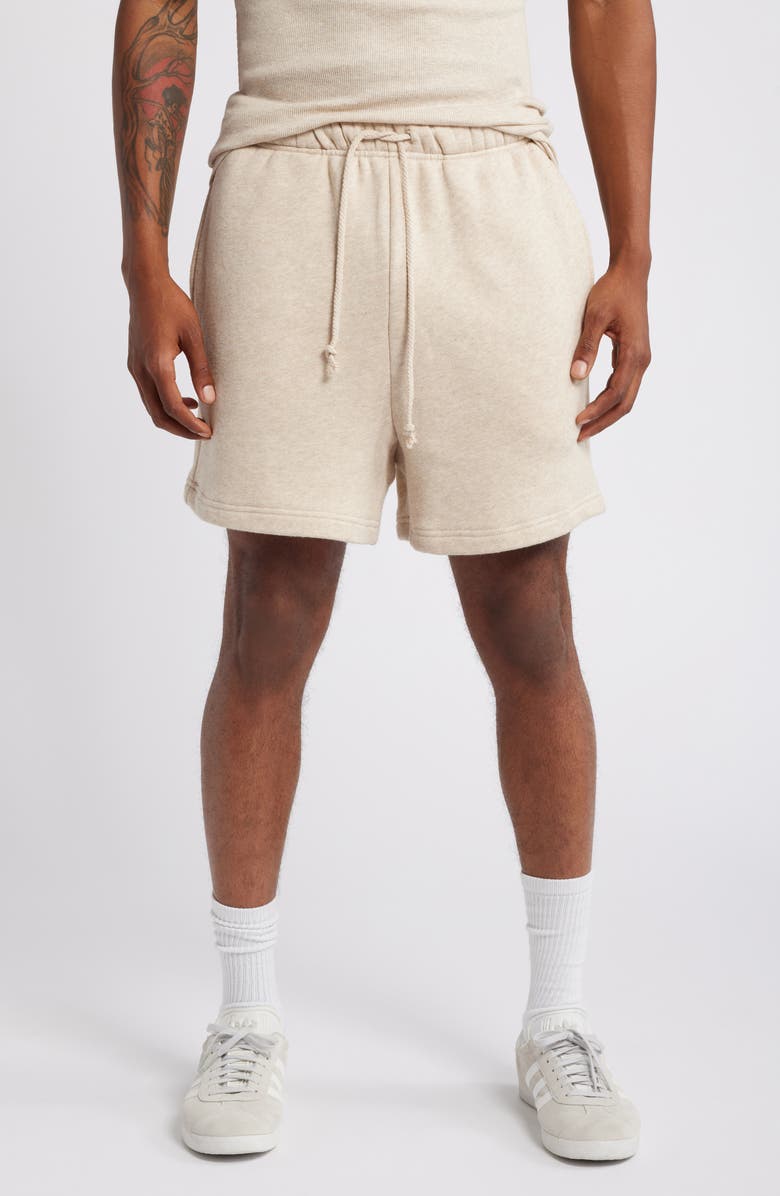 Elwood Core Organic Cotton Brushed Terry Sweat Shorts, Main, color, Vintage Oatmeal