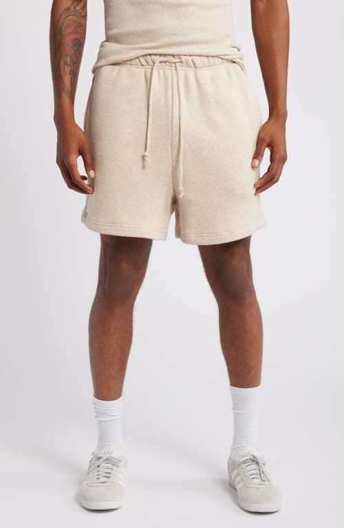 Elwood Core Organic Cotton Brushed Terry Sweat Shorts In Neutral