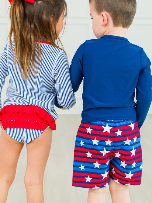 Shop Ruggedbutts Baby Upf50+ Americana Swim Trunks