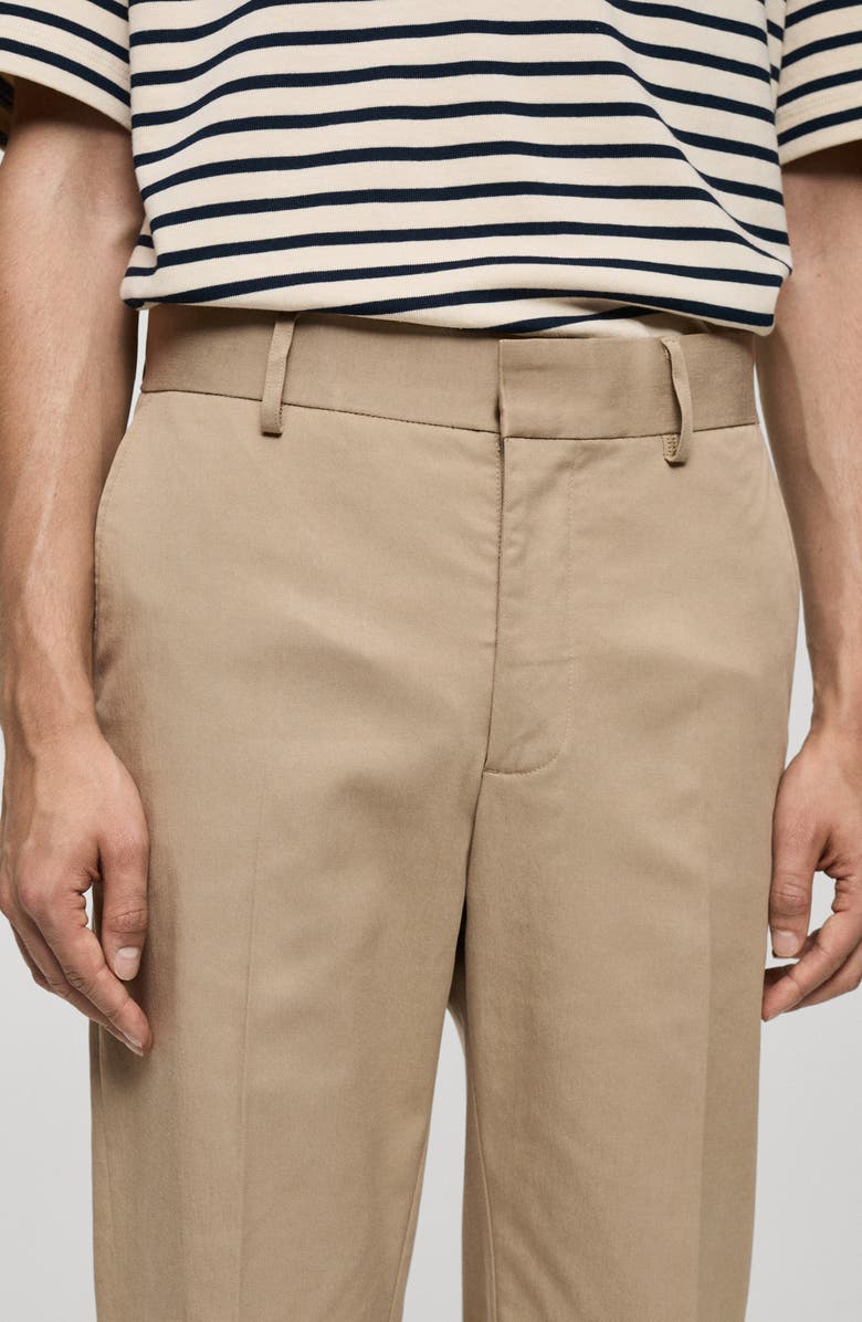 MANGO Regular Fit Straight Leg Tencel<sup>®</sup> & Cotton Pants, Alternate, color, 