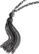 MANGO Floral Pendant Tassel Necklace