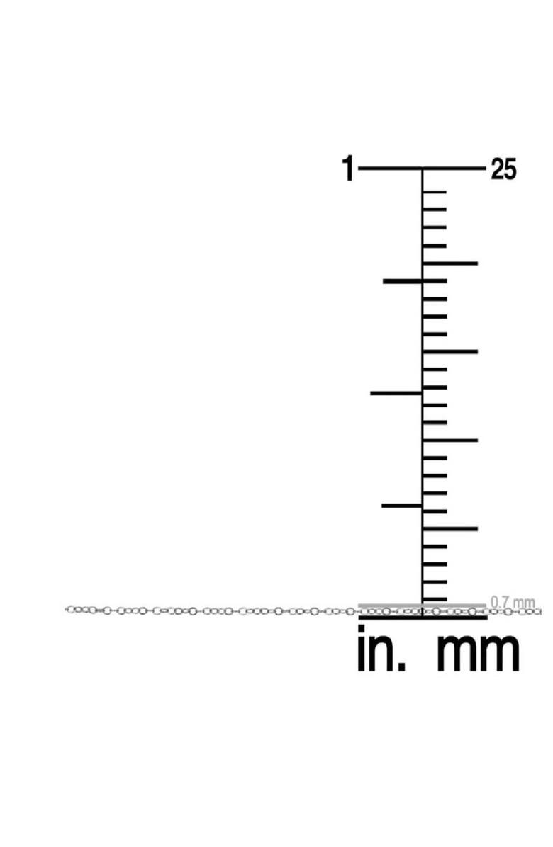 Bliss Diamond 14k Gold 0.7-mm Round Cable Chain, Alternate, color, 14K White Gold