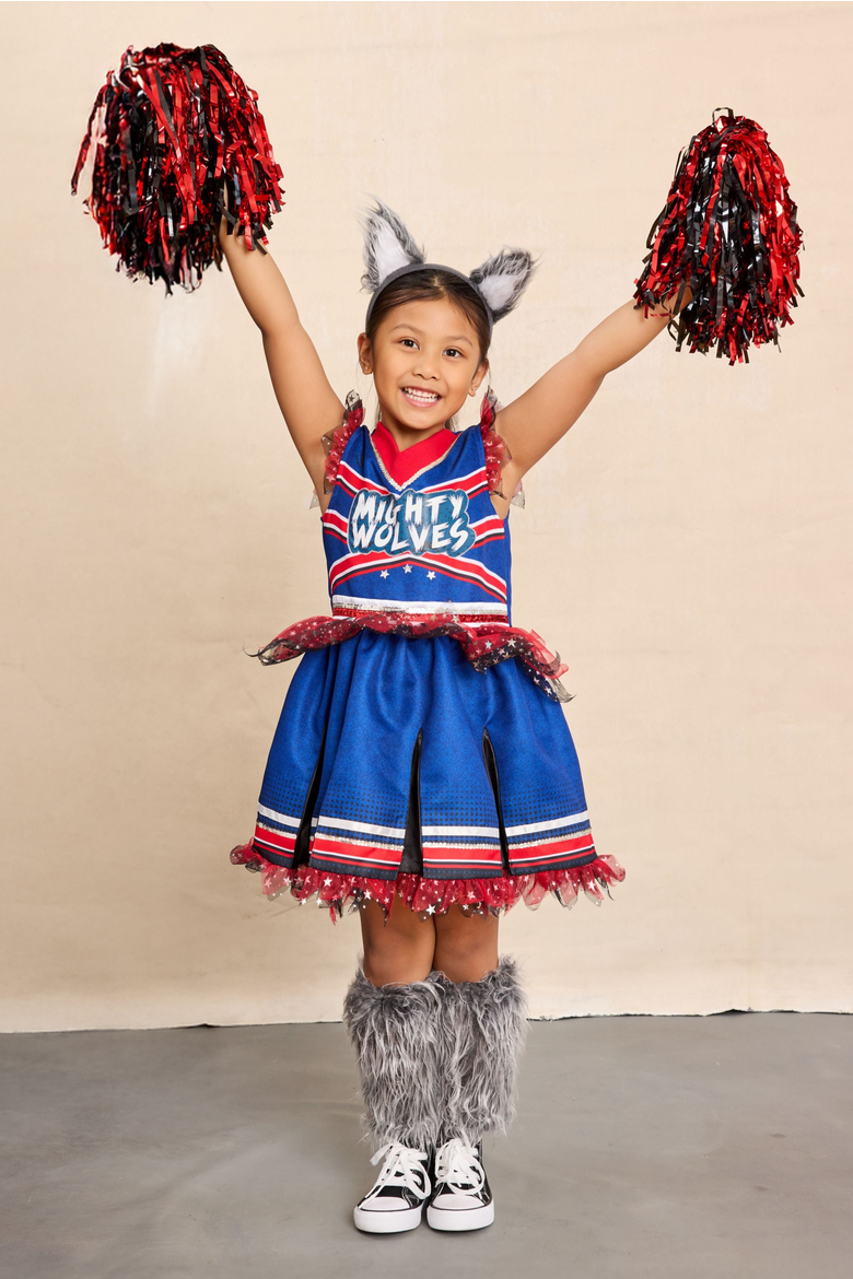Mighty Wolves Cheerleader for Girls, Main, color, Blue