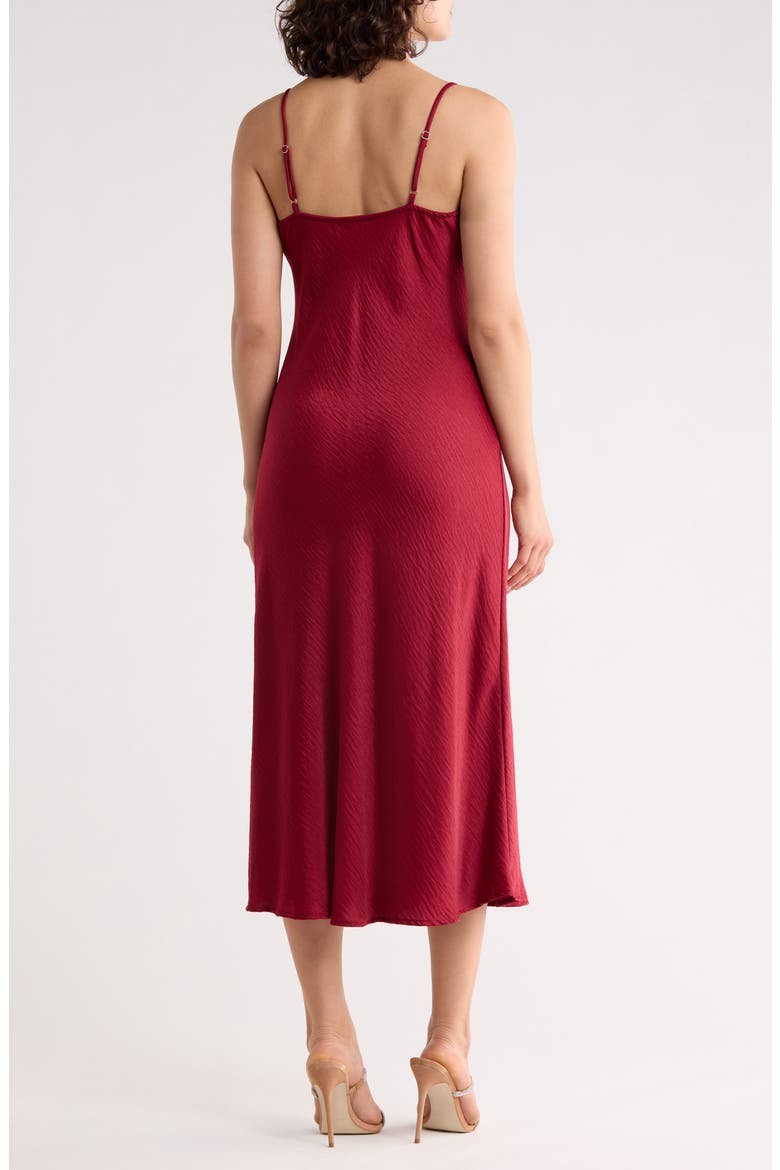 Hammered Satin Slipdress, Alternate, color, WINE