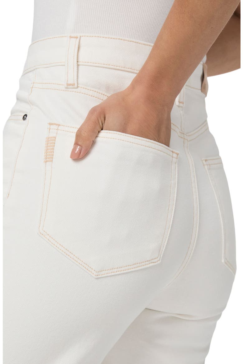 Billy High Waist Crop Straight Leg Jeans, Alternate, color, TOASTED ECRU