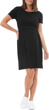 Ripe Maternity Rib Crop Top Nursing Dress