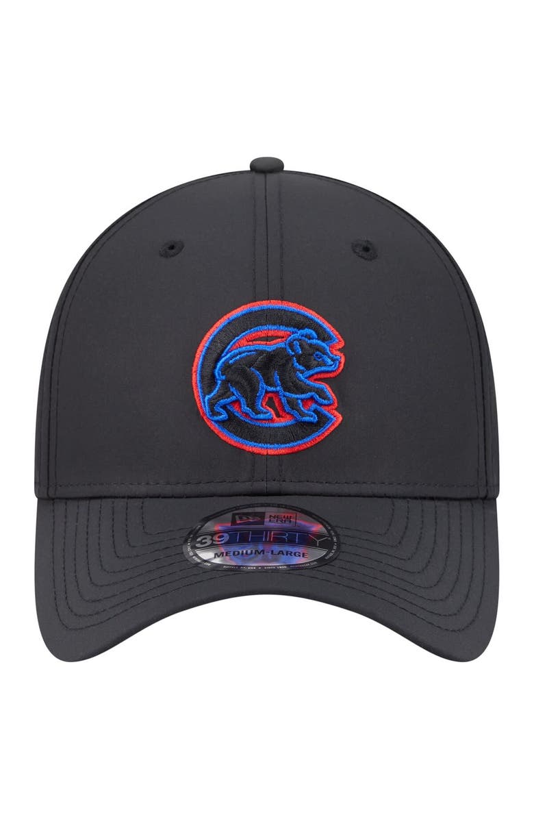 New Era Men's New Era Black Chicago Cubs Night 39THIRTY Flex Hat, Alternate, color,