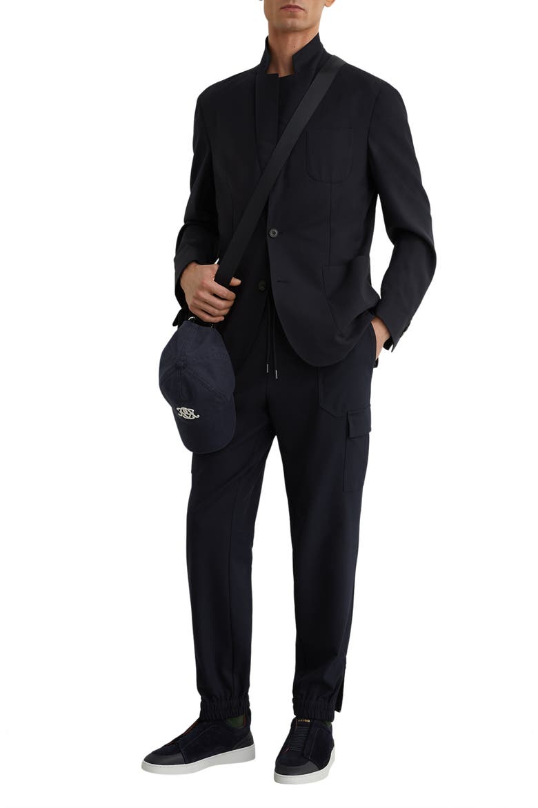 Hidden Straight Leg Pants, Alternate, color, NAVY