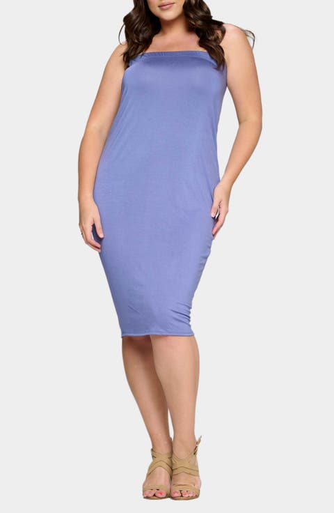 Willow Strapless Jersey Dress (Plus)