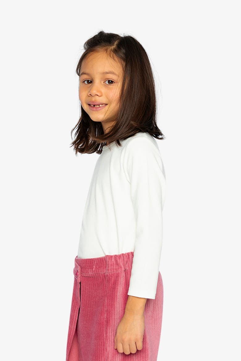 Brushed Rib Crew Neck Long Sleeve Top, Alternate, color, Off-White