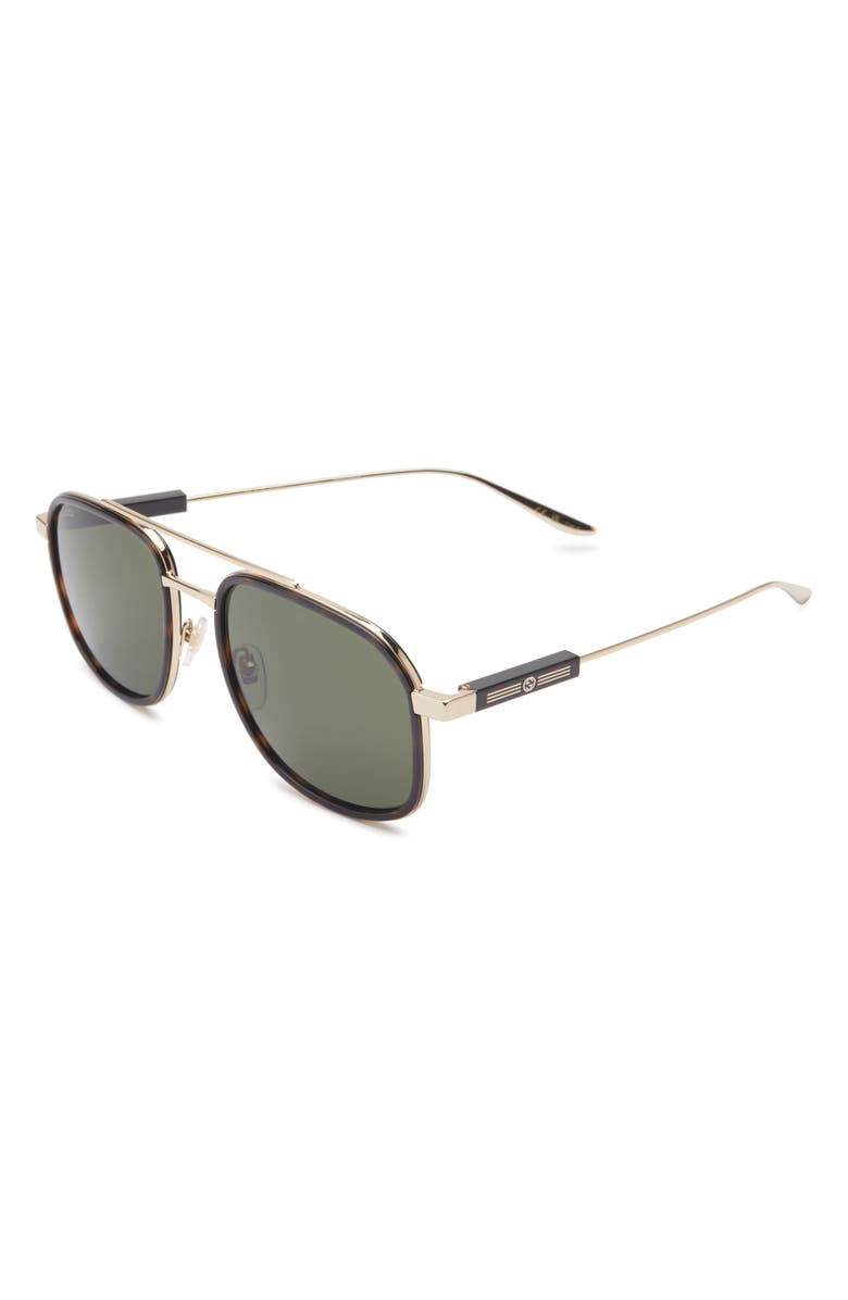 Gucci 56mm Aviator Sunglasses, Alternate, color, 
