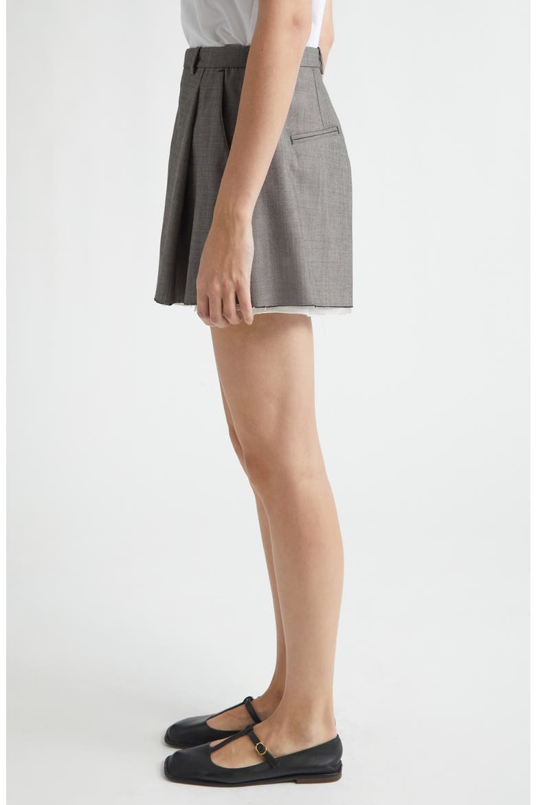 Split Virgin Wool Blend Shorts, Alternate, color, MORNING MIST