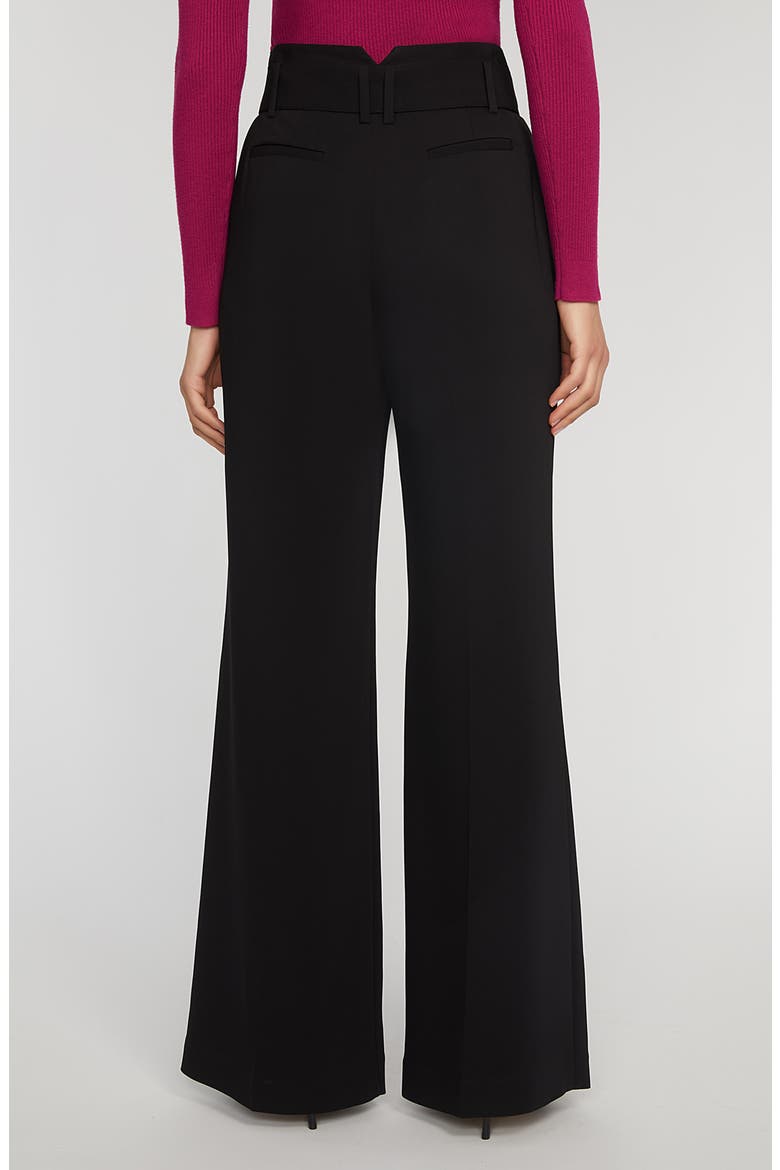 The Diana Belted High Waist Flare Pants, Alternate, color, NOIR